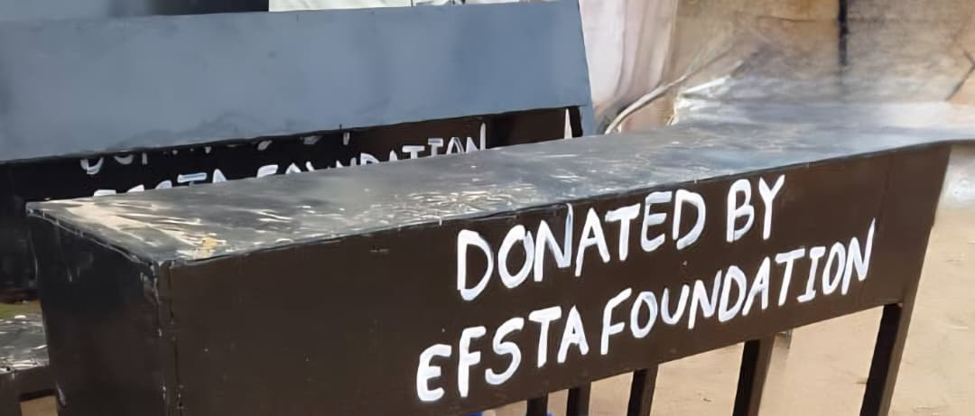 Metal benches donated by EFSTA Foundation